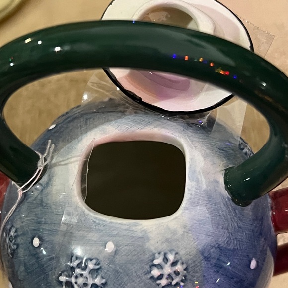 Debbie Mumm Snowman Teapot Sakura China NEW - Picture 7 of 7